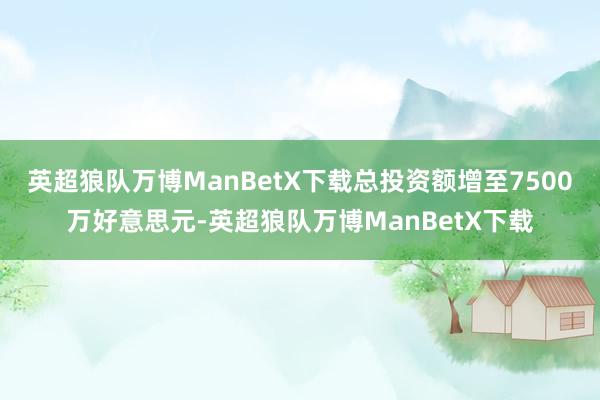 英超狼队万博ManBetX下载总投资额增至7500万好意思元-英超狼队万博ManBetX下载