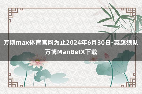 万博max体育官网为止2024年6月30日-英超狼队万博ManBetX下载